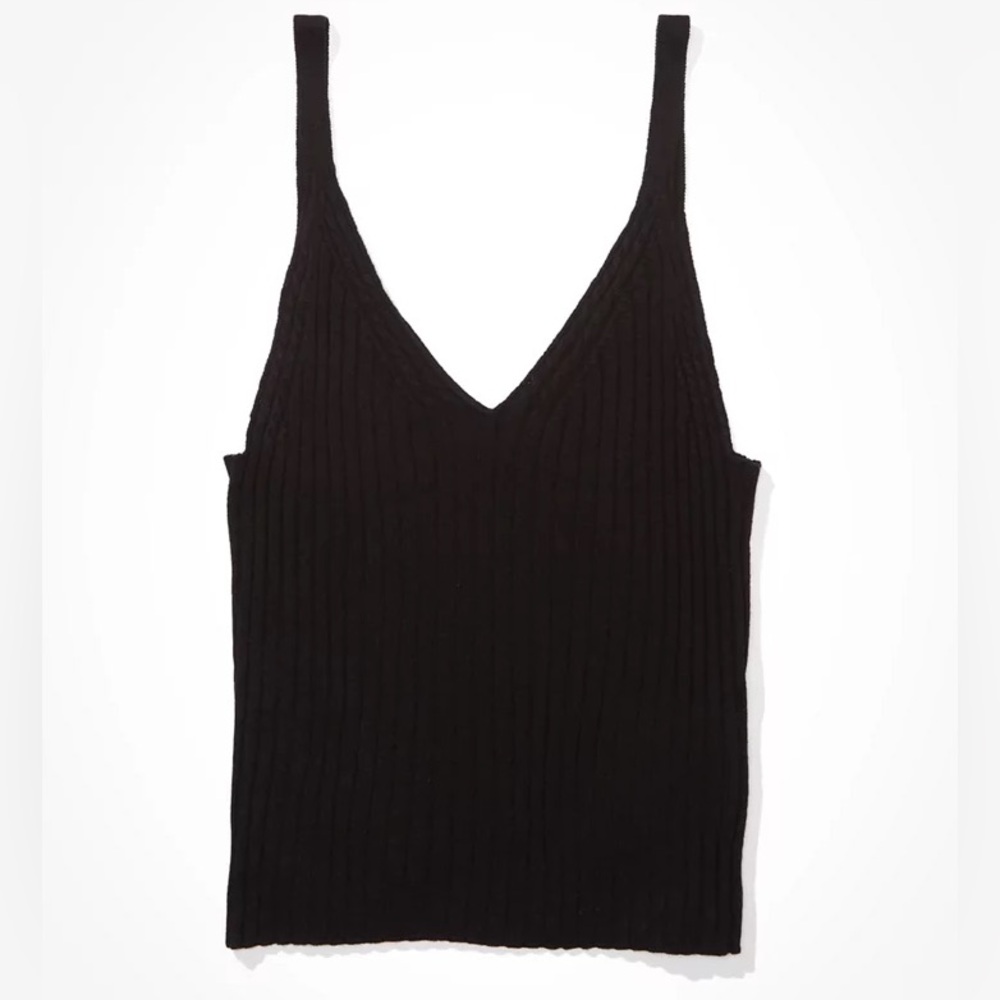 American Eagle NWT 100% Cotton Cable Knit Sweater Tank Top Size L